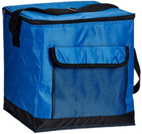 koeltas 30 x 20 cm 18 liter polyester blauw