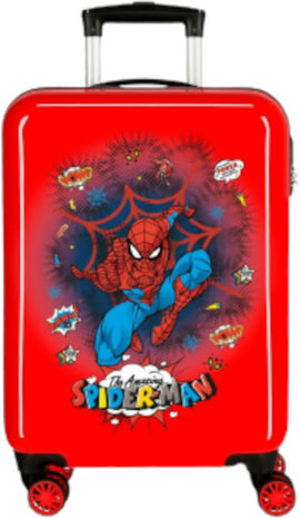 handbagagetrolley Spider-Man 34 liter hardcase rood