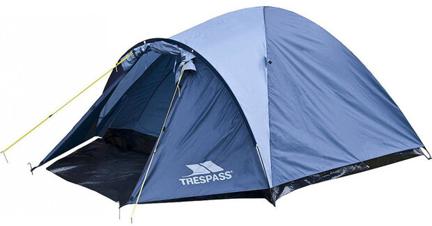 tent Ghabhar 4-persoons 285 x 240 cm polyester blauw