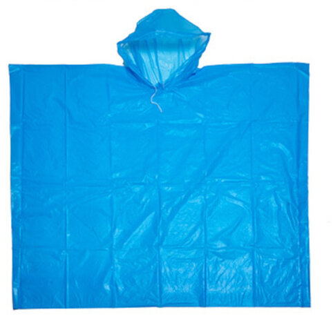 regenponcho junior 25 cm nylon blauw one-size