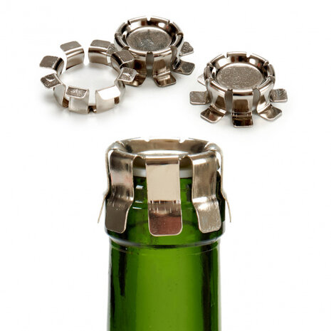 flessendop 1,5 cm aluminium 3 stuks