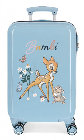 handbagagetrolley Bambi 33 liter hardcase lichtblauw