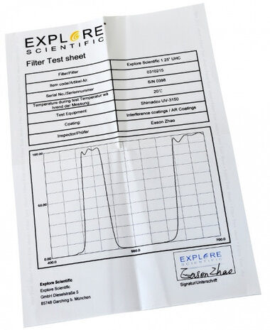 nevelfilter Explore Scientific UHC 1,25 inch zwart