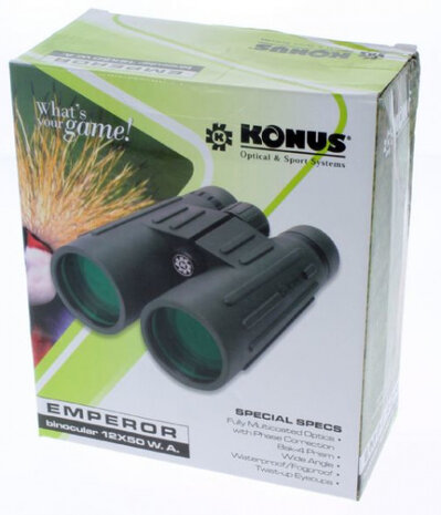 verrekijker Emperor 12x50 WP/WA 5 cm rubber groen