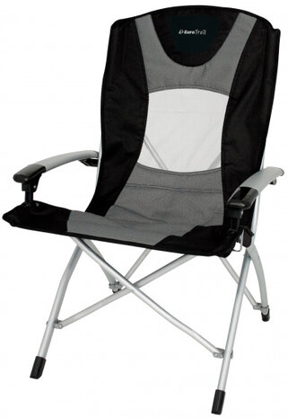 campingstoel Lyon 107 x 18 cm aluminium zwart/grijs