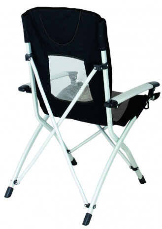 campingstoel Lyon 107 x 18 cm aluminium zwart/grijs