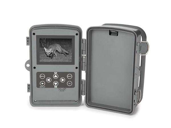 wildcamera 8 MP IP66 nachtzicht 13,6 x 9 cm grijs