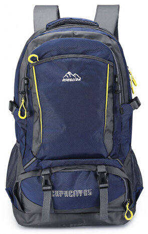 rugzak Ronglida 65 liter 59 x 36 x 19 cm polyester blauw/grijs