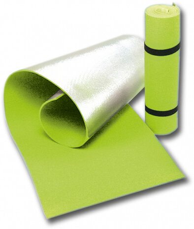 slaapmat 180 x 50 cm foam/PE/aluminium lichtgroen