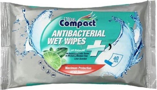 reinigingsdoekjes Lime antibacterieel 40 stuks
