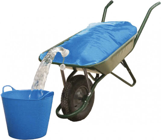 waterzak voor kruiwagen 80 liter 100 x 70 cm blauw 2-delig
