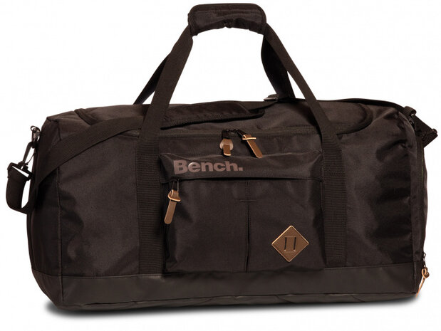 weekendtas Terra 42 liter nylon zwart/bruin