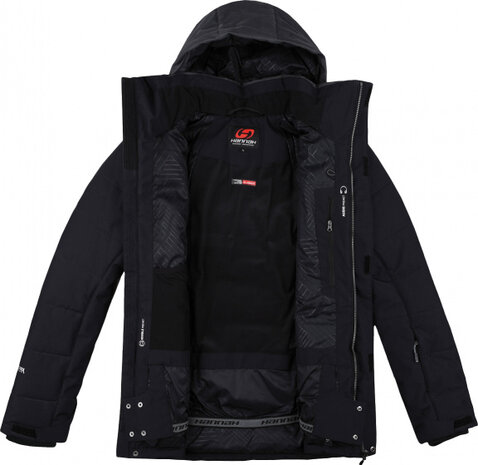 ski-jas Medwine heren polyester zwart/grijs maat XXL