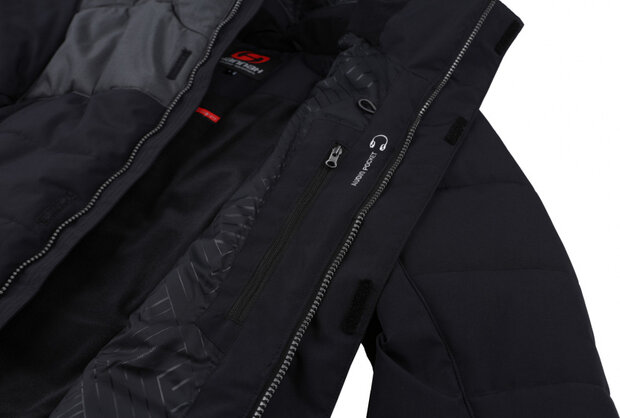 ski-jas Medwine heren polyester zwart/grijs maat XXL