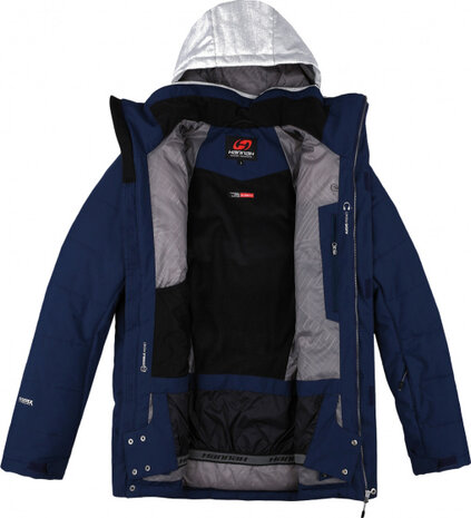 ski-jas Medwine heren polyester blauw/grijs maat XL