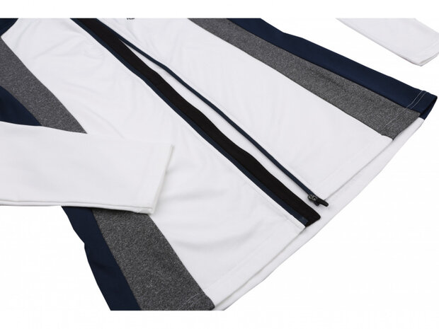 outdoorvest Nala dames polyester wit/grijs/blauw mt 40