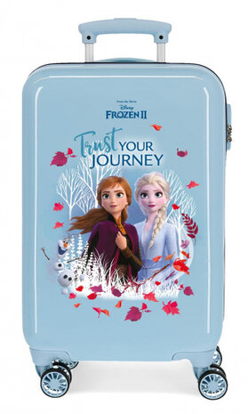 handbagagetrolley Frozen II 33 liter hardcase lichtblauw