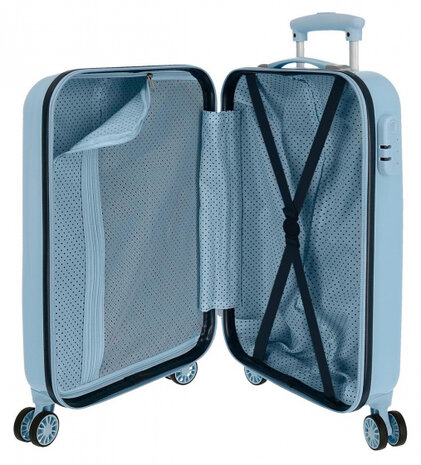 handbagagetrolley Frozen II 33 liter hardcase lichtblauw
