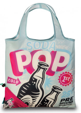 shopper Sodapop dames 12 liter polyester blauw/roze