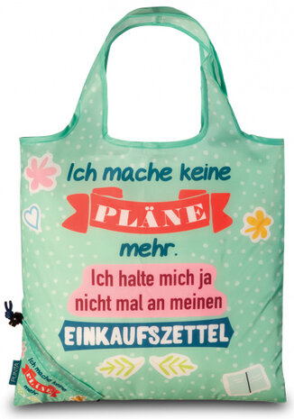 shopper dames 12 liter polyester groen/rood/roze