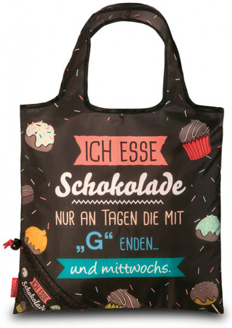 shopper dames 12 liter polyester bruin/wit