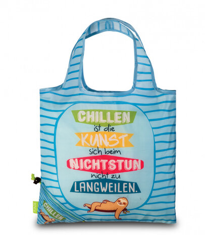 shopper dames 12 liter polyester blauw/groen