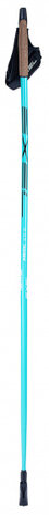 Nordic walking stokken Trainer Curve 120 cm carbon aqua