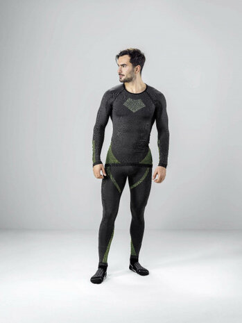 thermolegging Warm Alpine heren nylon zwart maat 50/52