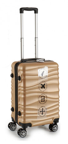 handbagagetrolley Waves 34,5 liter hardcase goud
