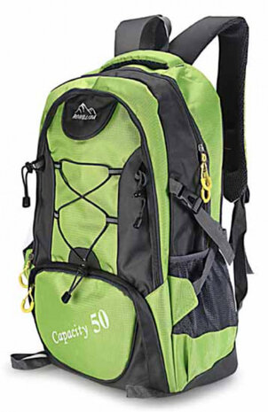 rugzak Trekking Ronglida 50 liter polyester grijs/groen