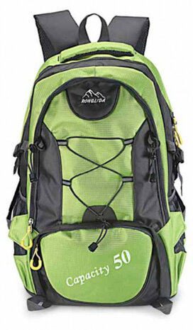 rugzak Trekking Ronglida 50 liter polyester grijs/groen