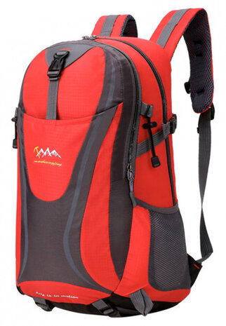 rugzak Trekking 30 liter 29 x 50 cm polyester rood
