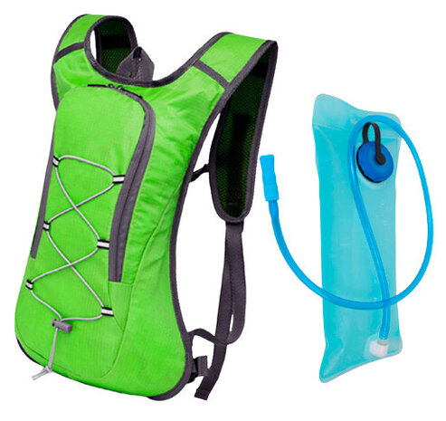 drinkrugzak 10 liter 28 x 43 cm polyester groen/grijs