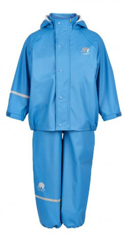 regenpak Basic junior polyester blauw 2-delig maat 90