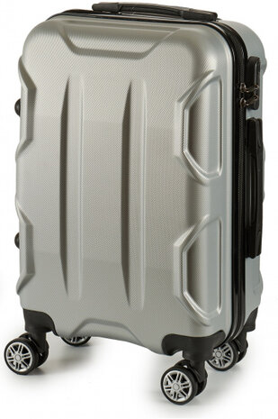 bagagetrolley 33 liter hardcase zilver