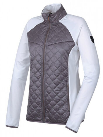 outdoorvest Elsa dames polyester wit/grijs maat 38