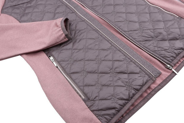 outdoorvest Elsa dames polyester roze/grijs maat 36