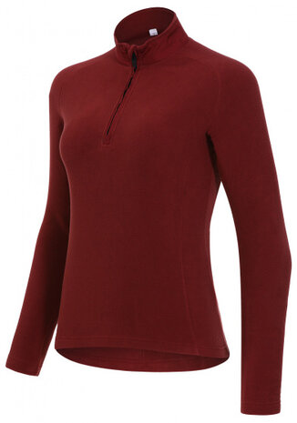 longsleeve P-Decades dames polyester donkerrood mt 38