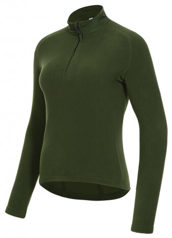 longsleeve P-Decades dames polyester donkergroen mt 36