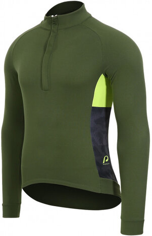 longsleeve P-Cruising heren polyester donkergroen maat 5XL