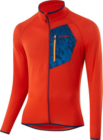 outdoorvest heren polyester oranje/blauw maat 54