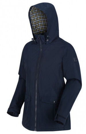 outdoorjas Myrrhine dames polyester donkerblauw mt XS