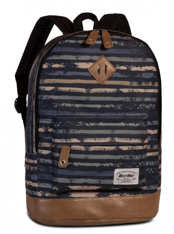 rugzak Campus Trend 21 liter polyester donkerblauw/bruin