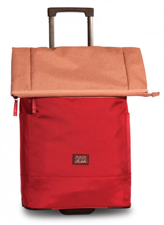 trolley shopper Velo 27/35 liter nylon/polyester rood