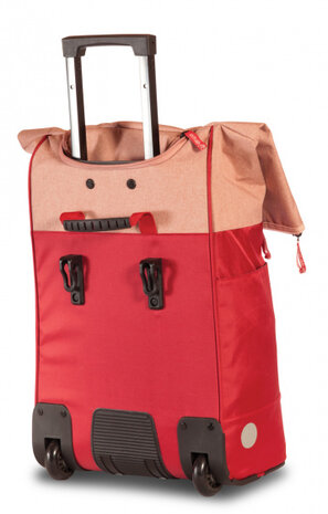 trolley shopper Velo 27/35 liter nylon/polyester rood