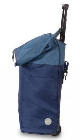 trolley shopper Velo 27/35 liter nylon/polyester blauw