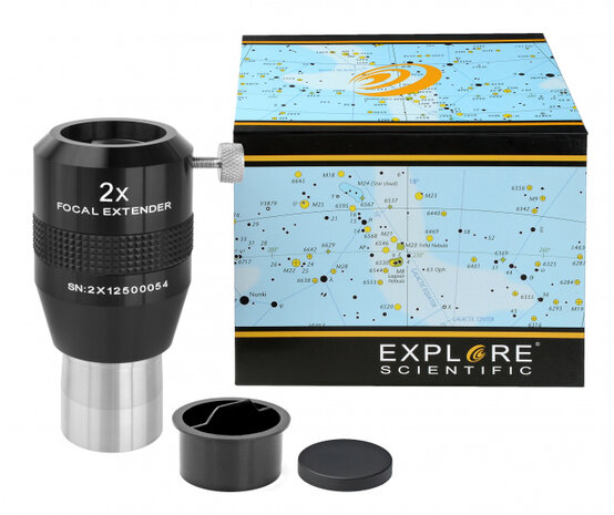 barlowlens Explore Scientific 2x - 1,25 inch zwart