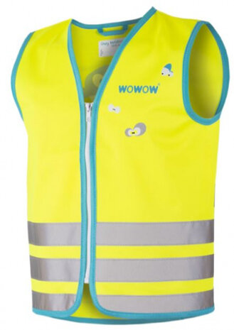 veiligheidshesje Crazy Monster junior polyester geel mt L