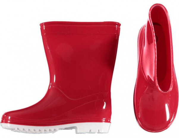 regenlaarzen halfhoog junior rubber rood maat 24