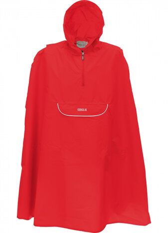 poncho Pasino junior polyamide rood maat 140